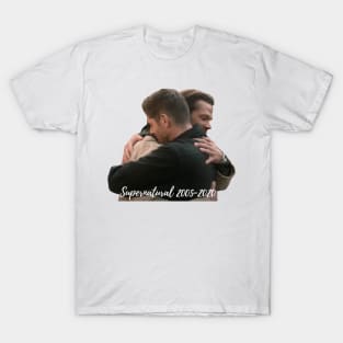 supernatural 2005-2020 sam and dean last hug scene in heaven supernatural finale T-Shirt